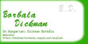 borbala dickman business card